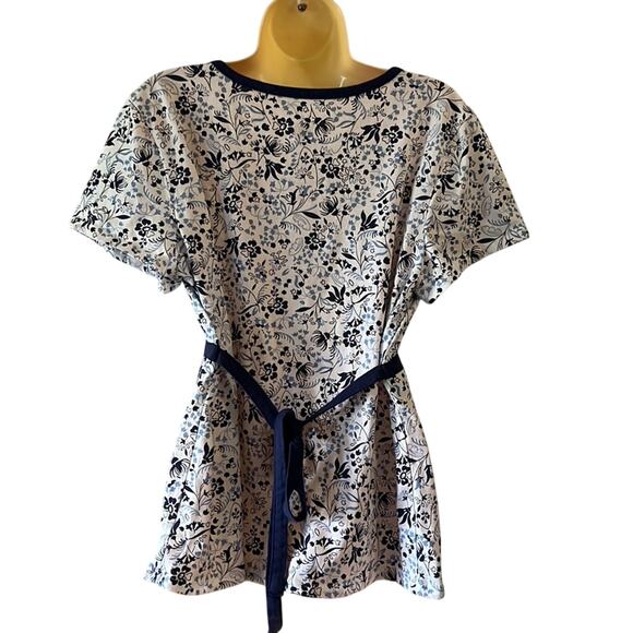 Bobbie Brooks Size 1X (16/18) Floral Print Knit Top Blouse - Picture 3 of 7